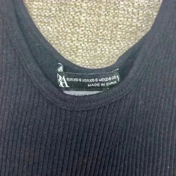 Zara Ribbed Tank Black Bodysuit - Picture 5 of 5